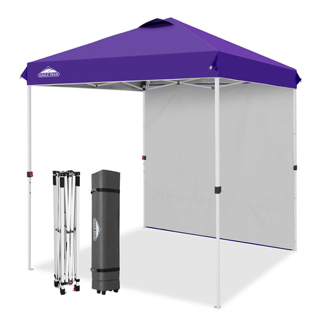 6.6x6.6 Pop Up Canopy Tent with 1 Sidewall