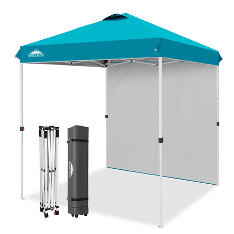 6.6x6.6 Pop Up Canopy Tent with 1 Sidewall