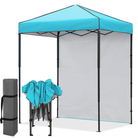 6x4 Instant Pop Up Canopy Tent with 1 Sidewall