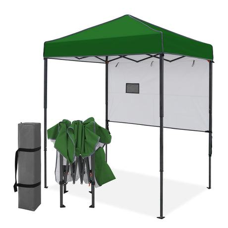 6x4 Instant Pop Up Canopy Tent with 1 Half Wall