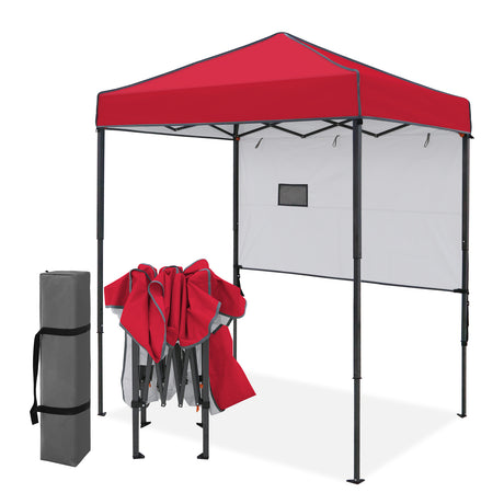 6x4 Instant Pop Up Canopy Tent with 1 Half Wall