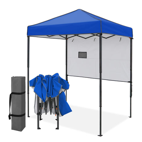 6x4 Instant Pop Up Canopy Tent with 1 Half Wall