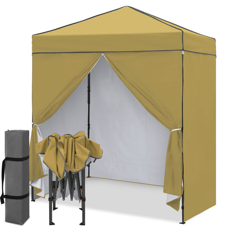 6x4 Instant Pop Up Canopy Tent with 4 Sidewalls