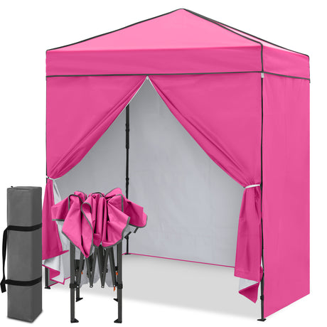 6x4 Instant Pop Up Canopy Tent with 4 Sidewalls