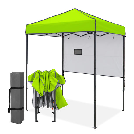 6x4 Instant Pop Up Canopy Tent with 1 Half Wall