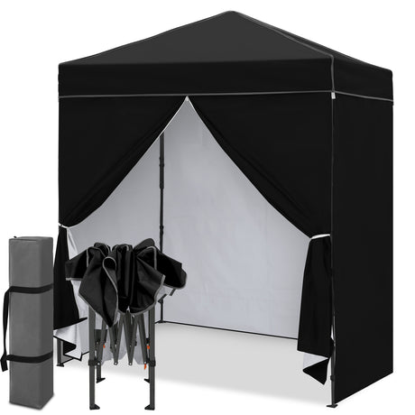 6x4 Instant Pop Up Canopy Tent with 4 Sidewalls