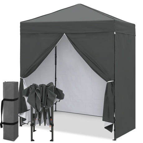 6x4 Instant Pop Up Canopy Tent with 4 Sidewalls