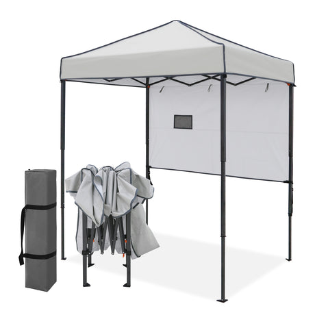 6x4 Instant Pop Up Canopy Tent with 1 Half Wall