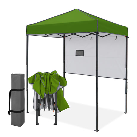 6x4 Instant Pop Up Canopy Tent with 1 Half Wall