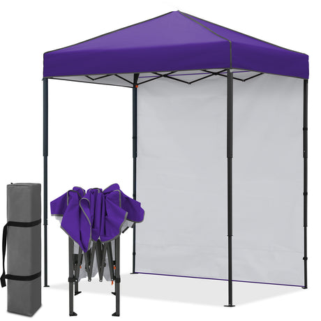 6x4 Instant Pop Up Canopy Tent with 1 Sidewall