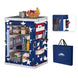 Outdoor Camping Pop Up Folding Table with Large 3-Tier Storage Organizer and Side Pockets