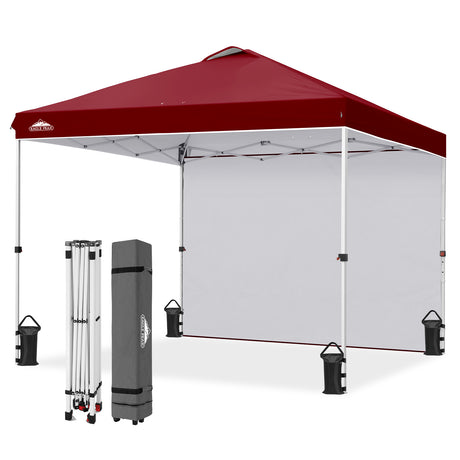 10x10 Commercial Pop up Canopy with 1 Sidewall