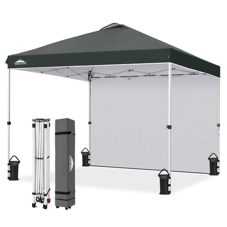 10x10 Commercial Pop up Canopy with 1 Sidewall