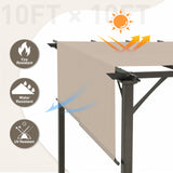 10 Ft x 10 Ft Metal Pergola with Polyester Top - Eagle Peak Custom Canopy Tent