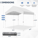 10x10 Commercial Canopy with Gable Roof, White - Eagle Peak Custom Canopy Tent