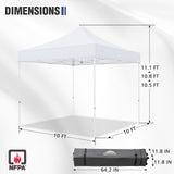 10x10 Commercial Canopy with High Peak, White - Eagle Peak®