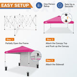 10x10 Commercial Pop up Canopy with 1 Sidewall - Eagle Peak
