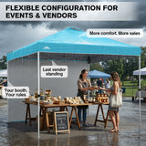 10x10 Commercial Pop up Canopy with 1 Sidewall - Eagle Peak
