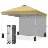 10x10 Commercial Pop up Canopy with 1 Sidewall - Eagle Peak