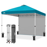 10x10 Commercial Pop up Canopy with 1 Sidewall - Eagle Peak
