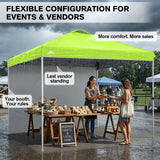 10x10 Commercial Pop up Canopy with 1 Sidewall - Eagle Peak