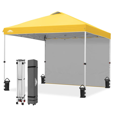 10x10 Commercial Pop up Canopy with 1 Sidewall - Eagle Peak