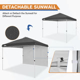 10x10 Commercial Pop up Canopy with 1 Sidewall - Eagle Peak Custom Canopy Tent