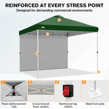 10x10 Commercial Pop up Canopy with 1 Sidewall - Eagle Peak