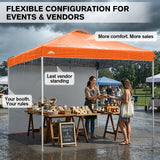 10x10 Commercial Pop up Canopy with 1 Sidewall - Eagle Peak