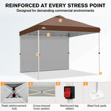 10x10 Commercial Pop up Canopy with 1 Sidewall - Eagle Peak