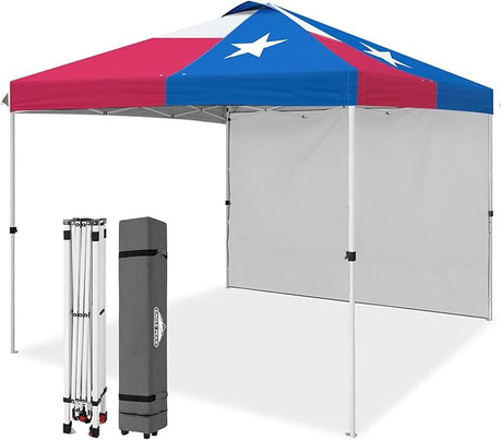 10x10 Commercial Pop up Canopy with 1 Sidewall - Eagle Peak Custom Canopy Tent