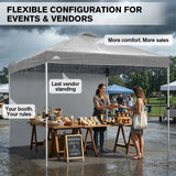 10x10 Commercial Pop up Canopy with 1 Sidewall - Eagle Peak