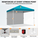 10x10 Commercial Pop up Canopy with 1 Sidewall - Eagle Peak