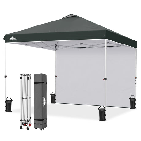 10x10 Commercial Pop up Canopy with 1 Sidewall - Eagle Peak®