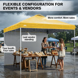 10x10 Commercial Pop up Canopy with 1 Sidewall - Eagle Peak