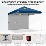 10x10 Commercial Pop up Canopy with 1 Sidewall - Eagle Peak