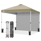 10x10 Commercial Pop up Canopy with 1 Sidewall - Eagle Peak
