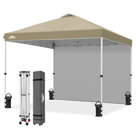 10x10 Commercial Pop up Canopy with 1 Sidewall - Eagle Peak