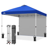 10x10 Commercial Pop up Canopy with 1 Sidewall - Eagle Peak