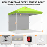 10x10 Commercial Pop up Canopy with 1 Sidewall - Eagle Peak