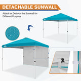 10x10 Commercial Pop up Canopy with 1 Sidewall - Eagle Peak Custom Canopy Tent