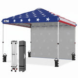 10x10 Commercial Pop up Canopy with 1 Sidewall - Eagle Peak