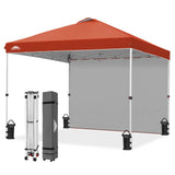 10x10 Commercial Pop up Canopy with 1 Sidewall - Eagle Peak