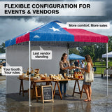 10x10 Commercial Pop up Canopy with 1 Sidewall - Eagle Peak