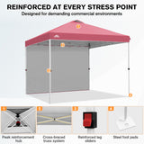 10x10 Commercial Pop up Canopy with 1 Sidewall - Eagle Peak