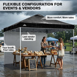 10x10 Commercial Pop up Canopy with 1 Sidewall - Eagle Peak