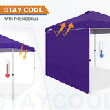 10x10 Commercial Pop up Canopy with 1 Sidewall - Eagle Peak Custom Canopy Tent