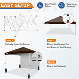 10x10 Commercial Pop up Canopy with 1 Sidewall - Eagle Peak