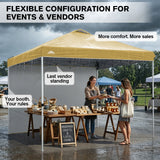 10x10 Commercial Pop up Canopy with 1 Sidewall - Eagle Peak