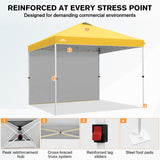 10x10 Commercial Pop up Canopy with 1 Sidewall - Eagle Peak